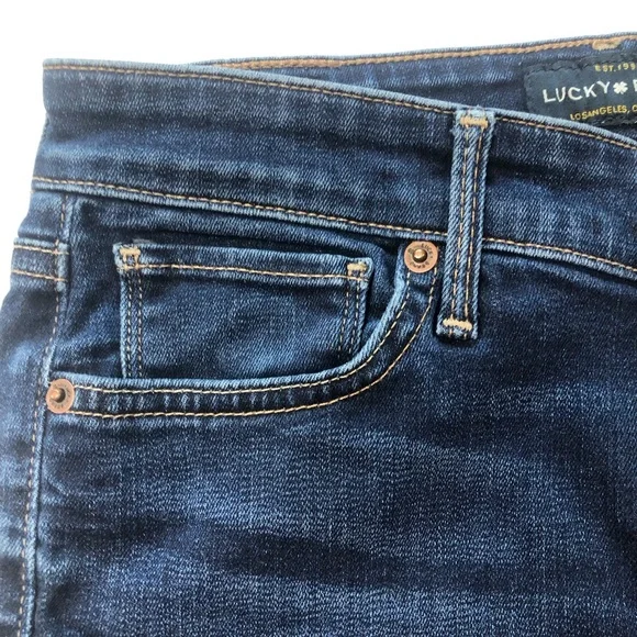 Lucky BrandDark Blue Women's Jeans Ava Skinny Frayed Hem - Picture 3 of 9